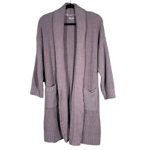 Jason Wu Long Shawl Collar Chenille Cardigan Sweater W/ Tie Dusty Pink‎ Medium